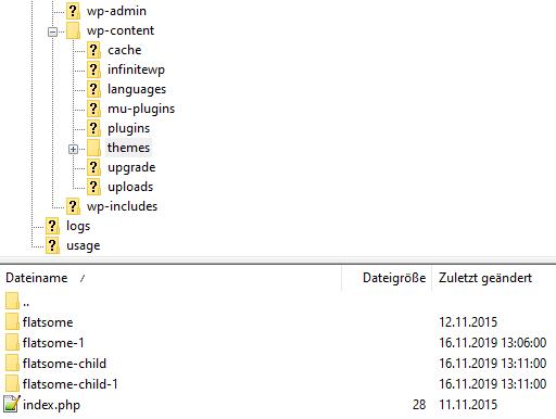 Flatsome FTP Verzeichnisstruktur