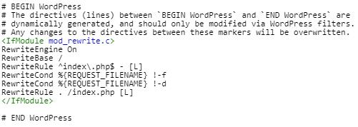 WordPress Url ändern in der .htaccess Datei neu