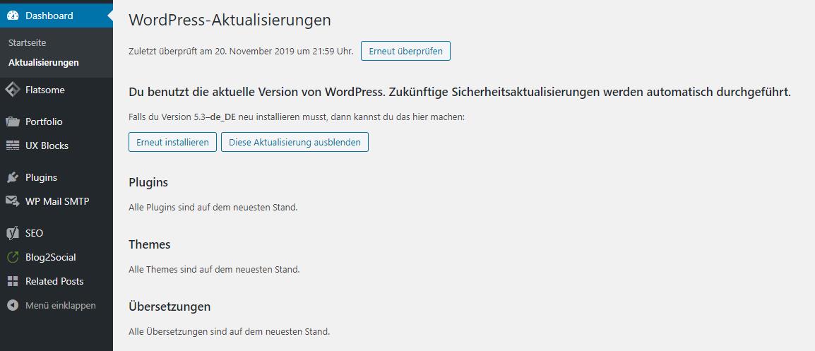 WordPress Tipps - Menü Dashboard ausblenden