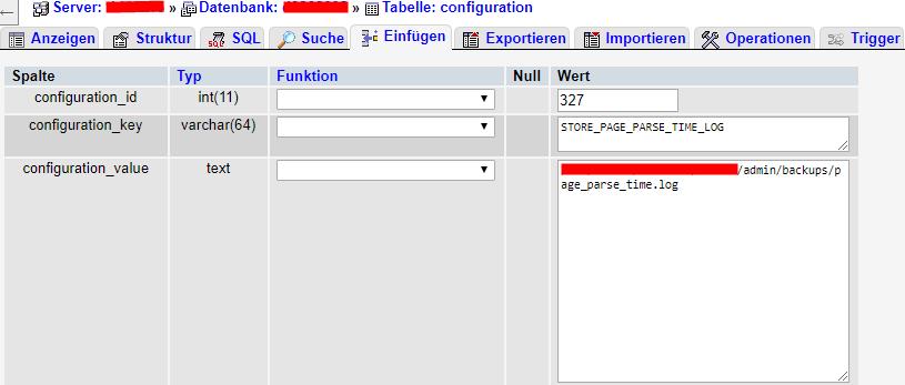 Gambio Hosterwechsel Datenbank Eintrag